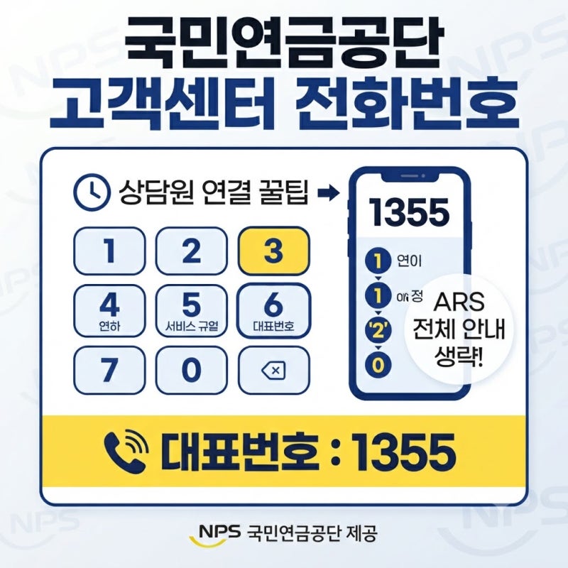 국민연금공단 고객센터 전화번호와 상담원 빠르게 연결하는 방법