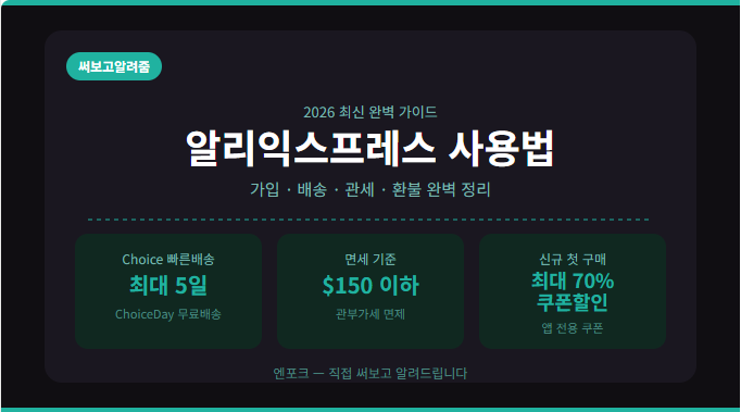 알리익스프레스 사용법 2026 — 가입부터 관세까지 완벽 정리