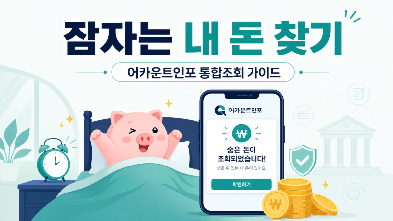잠자는 내 돈 한번에 찾기 — 어카운트인포 통합조회 방법