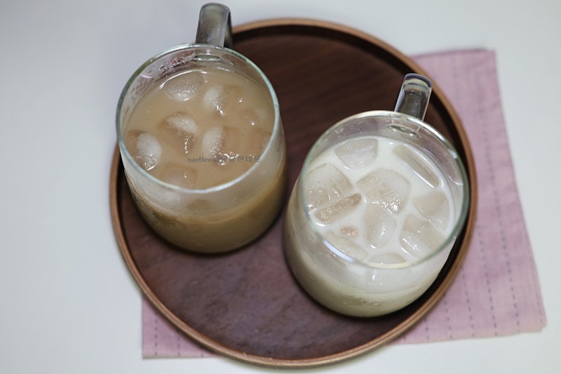미숫가루 맛있게 타는법 미숫가루 라떼 아침식사 대용