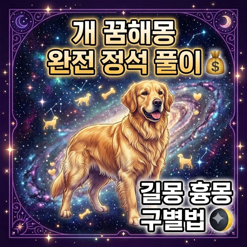 [꿈해몽] 개 꿈 해몽 총정리! 흰 강아지 꿈, 개한테 물리는 꿈, 상황별 길몽 흉몽 완벽 요약