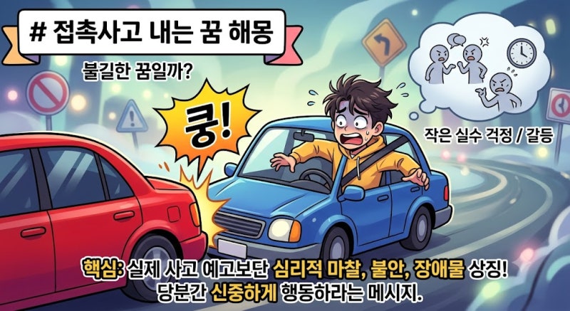 접촉사고 내는 꿈 해몽, 불길한 꿈일까?