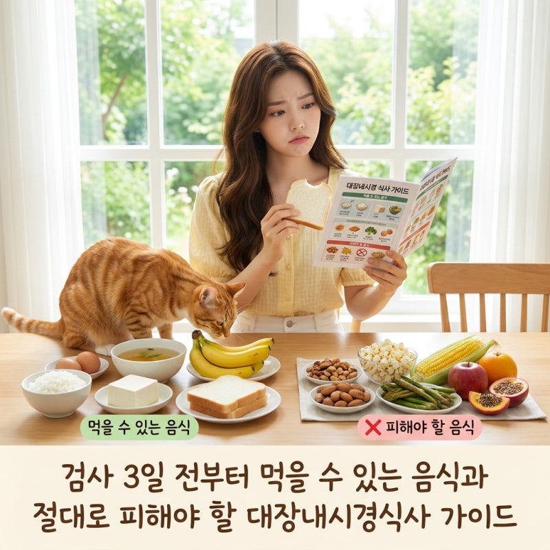 검사 3일 전부터 먹을 수 있는 음식과 절대로 피해야 할 대장내시경식사 가이드