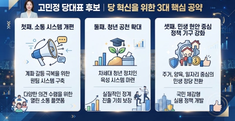 고민정 당대표 출마 이유와 세대교체 공약 총정리 (프로필·경력 나이)
