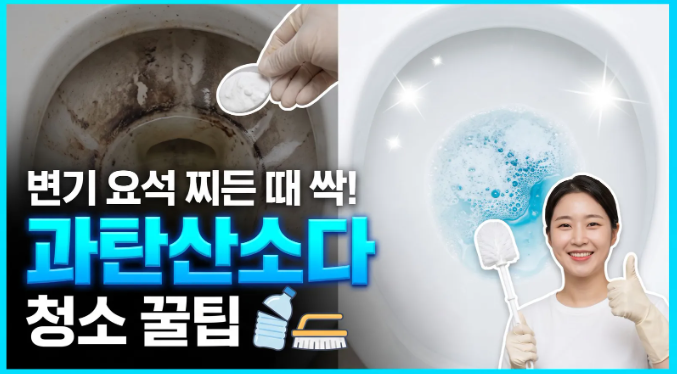 화장실 변기 찌든 때 및 요석 제거, 과탄산소다 하나로 끝내는 청소 꿀팁