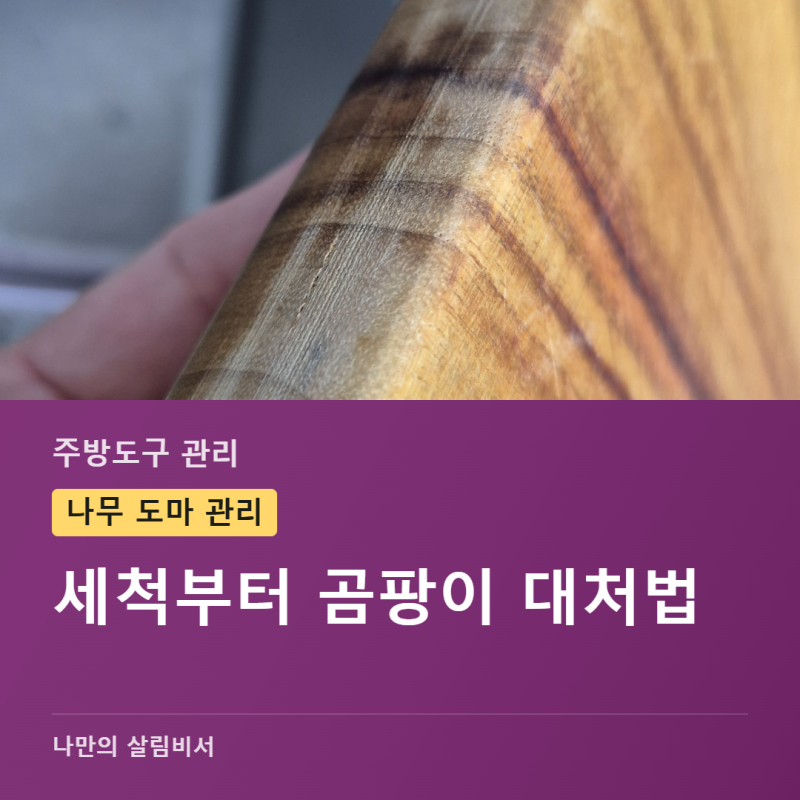 나무 도마 관리- 세척부터 곰팡이 대처까지 정리한 내용
