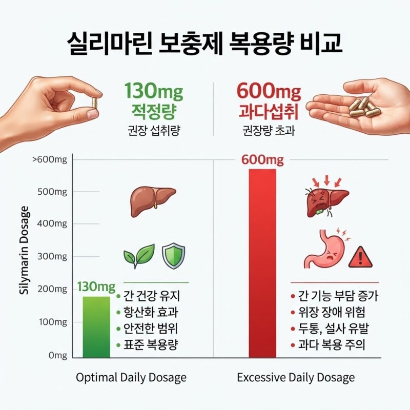 밀크씨슬 간 건강 효능, 실리마린 함량 기준