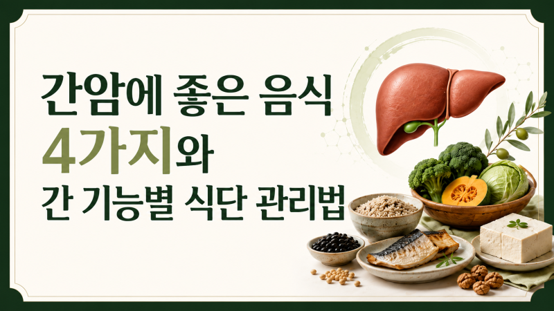간암에 좋은 음식 4가지와 간 기능별 식단 관리법
