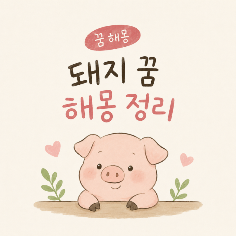 [해몽] 돼지 꿈 해몽 총정리｜새끼 돼지, 검은 돼지, 큰 돼지, 돼지 잡는 꿈 의미