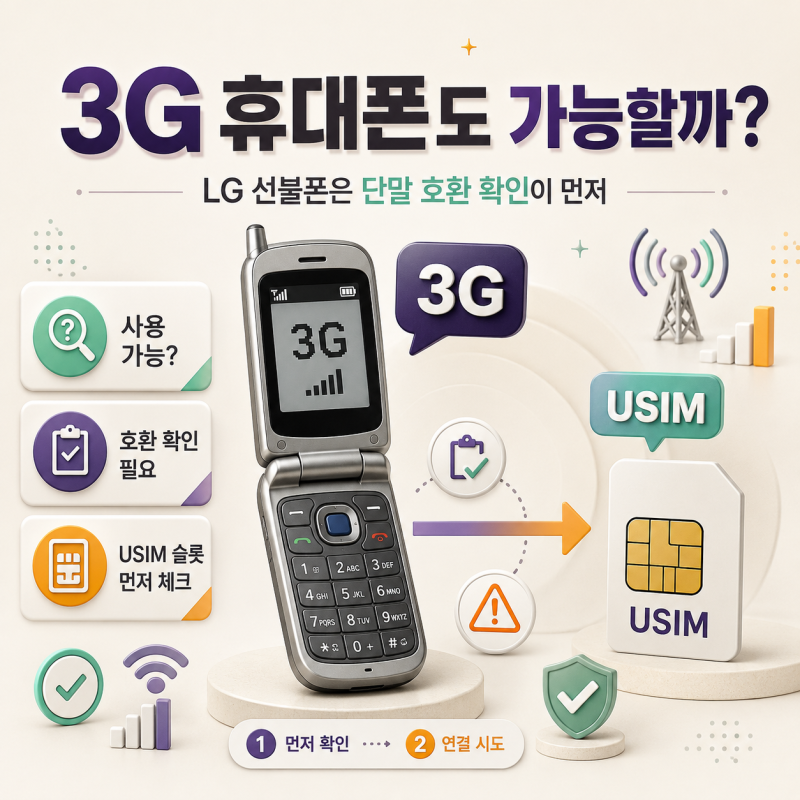 LG망 선불폰은 오래된 3G 휴대폰에서도 사용할 수 있을까?