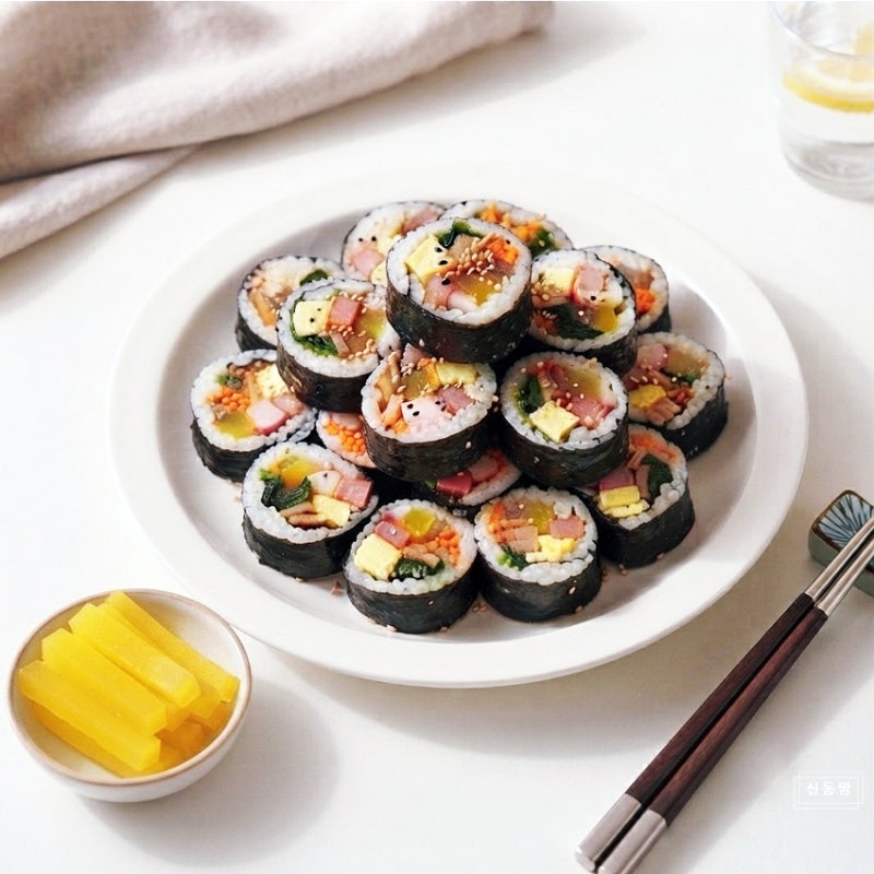 김밥 맛있게 싸는법 집김밥 10줄 만들기 밥짓기 밥양념 레시피