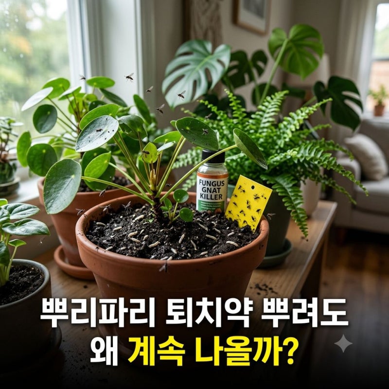 뿌리파리 퇴치약 뿌려도 계속 나오는 근본적인 이유