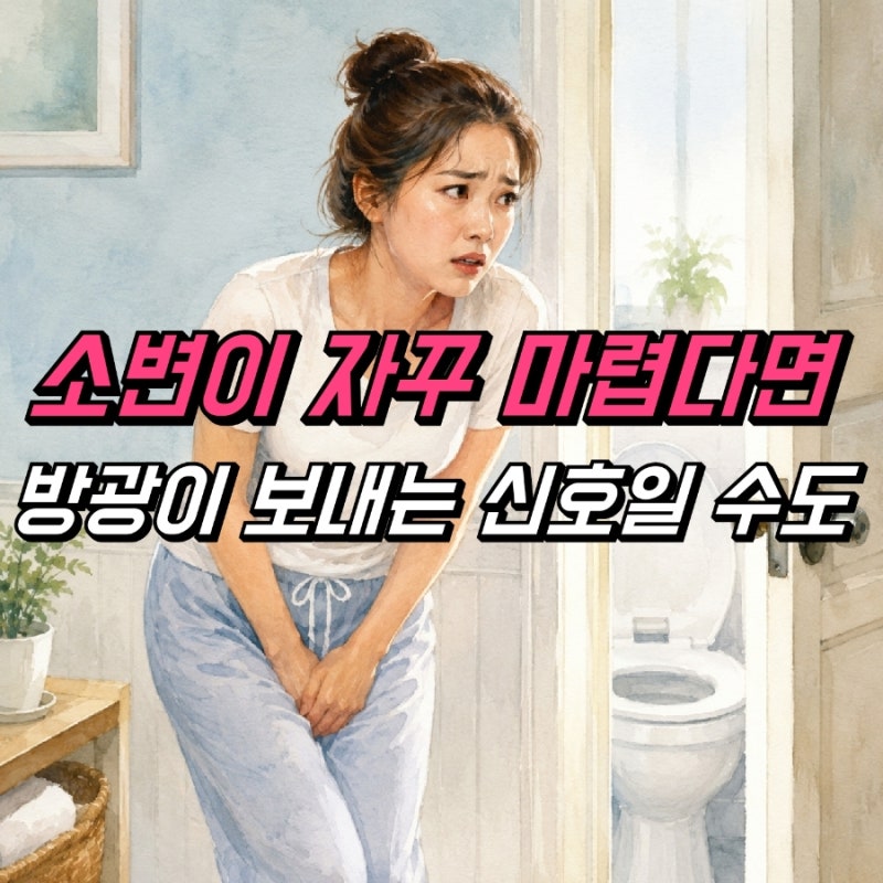 소변 자주 마려움 빈뇨 증상, 원인 치료 및 생활관리