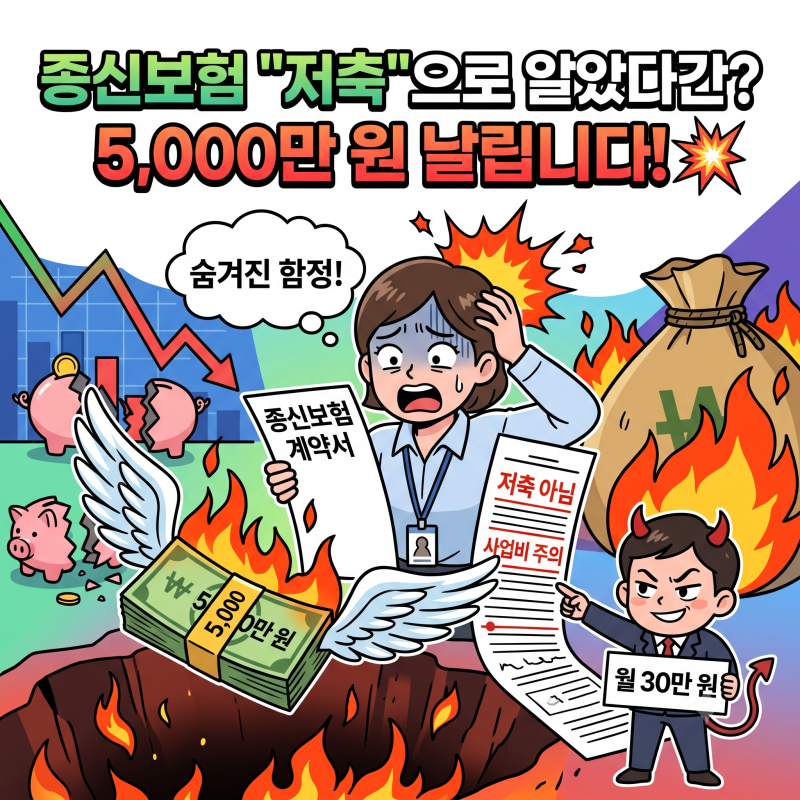 [월 30만 원 종신보험] "저축도 되고 보장도 돼요" 말을 믿었다간 5,000만 원 날립니다