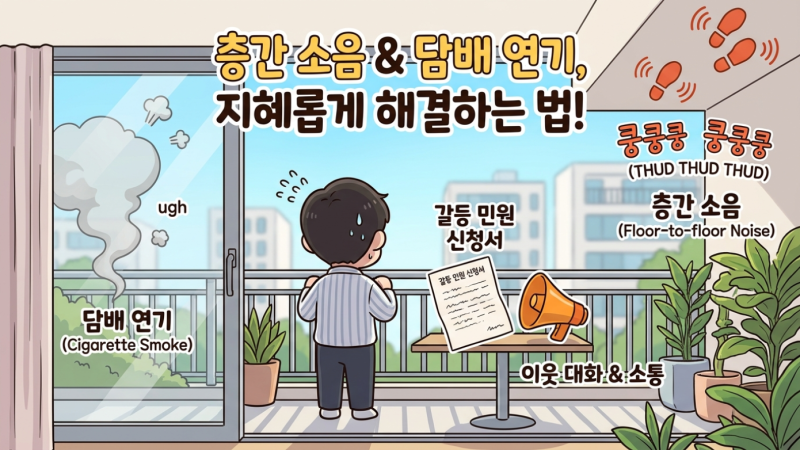 아파트 베란다 흡연 층간소음 갈등 법적 처벌 기준 및 관리사무소 조치