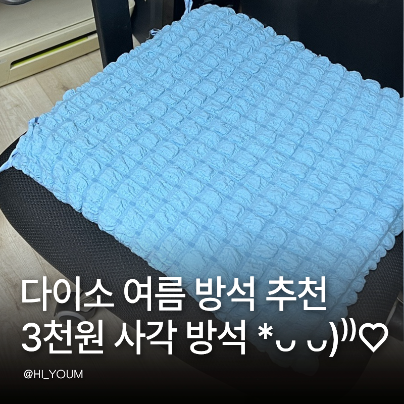 다이소 여름 방석 구경하고 왔어요! 3천원 사각 방석 솔직 후기