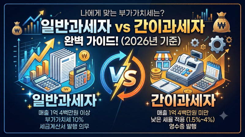 일반과세자 vs 간이과세자 나에게 맞는 부가가치세는?
