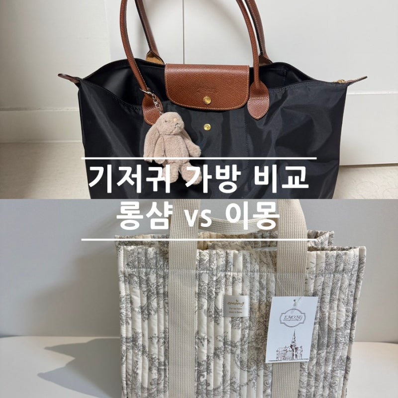 기저귀가방 롱샴 르플리아쥬 라지, 이몽 뜨왈드주이 수납 비교 후기