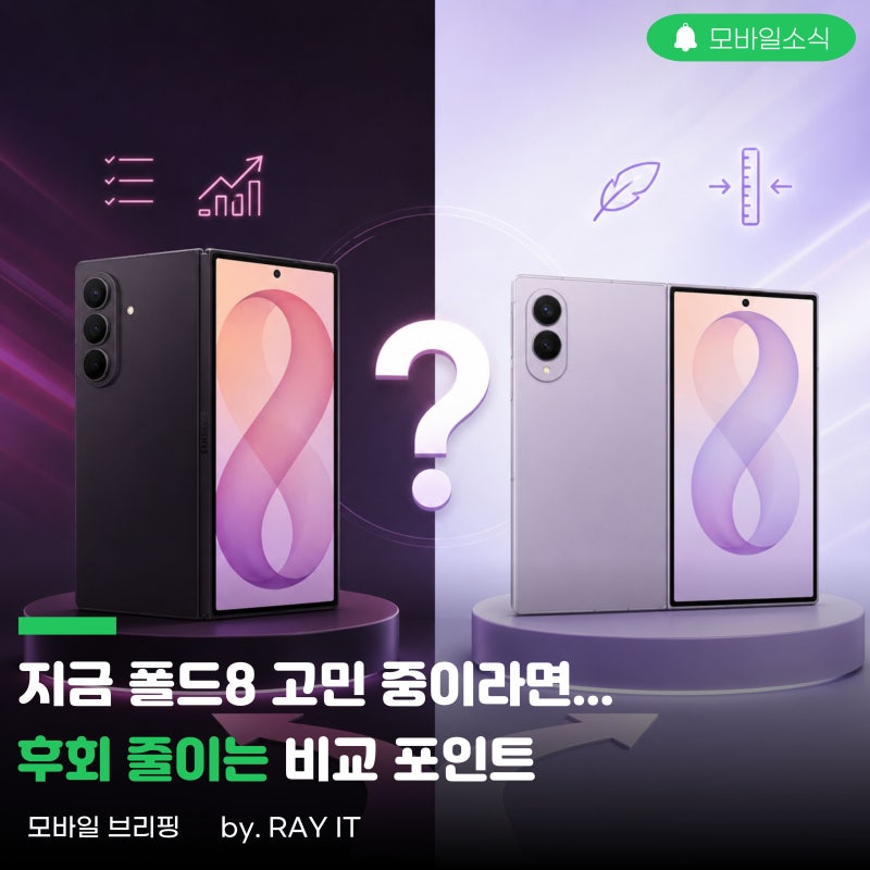 갤럭시 Z 폴드8 울트라 vs 와이드... 마지막까지 저를 고민하게 만든 "이 차이"