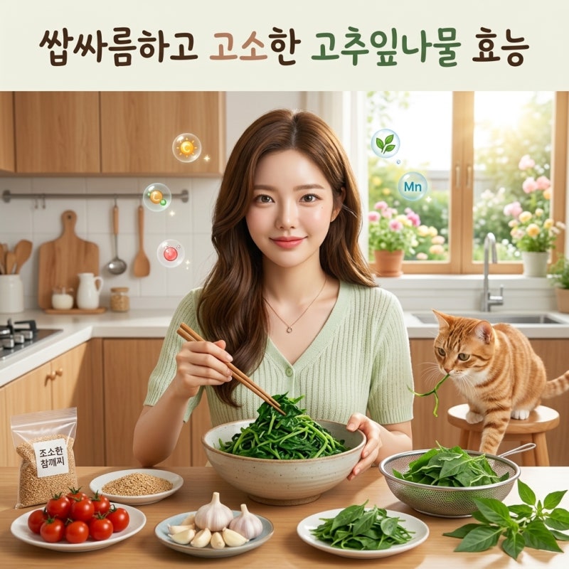 비타민이 고추의 70배? 쌉싸름하고 고소한 고추잎나물 효능