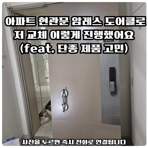 아파트 현관문 암레스 도어클로저 교체 이렇게 진행했어요 (feat. 단종 제품 고민)