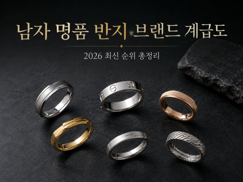 남자 명품 반지 브랜드 계급도 순위 2026년 최신판
