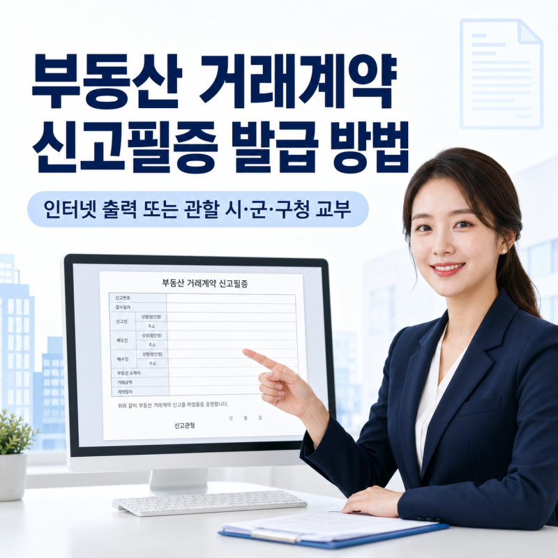 부동산 거래계약 신고필증 인터넷·방문 발급 절차｜실거래 신고 방법과 준비서류