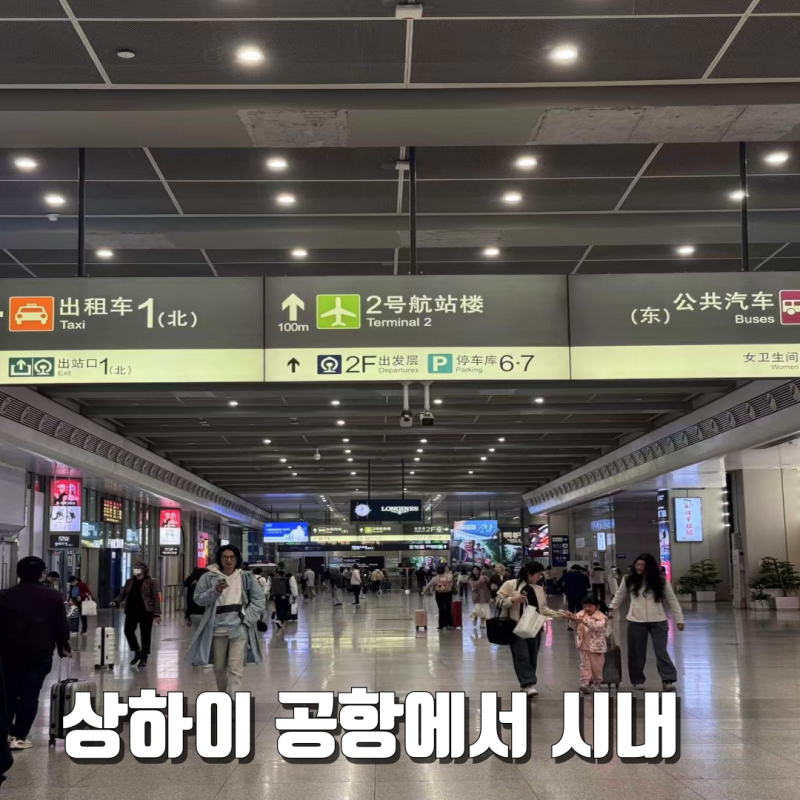 상하이 공항에서 시내 택시 타는 법 푸동공항 택시 픽업 홍차오 공항 디디 타는 방법