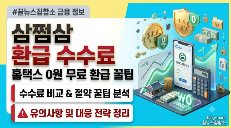 종합소득세 삼쩜삼 환급 수수료 얼마? 홈택스 0원 무료 환급 신청 꿀팁