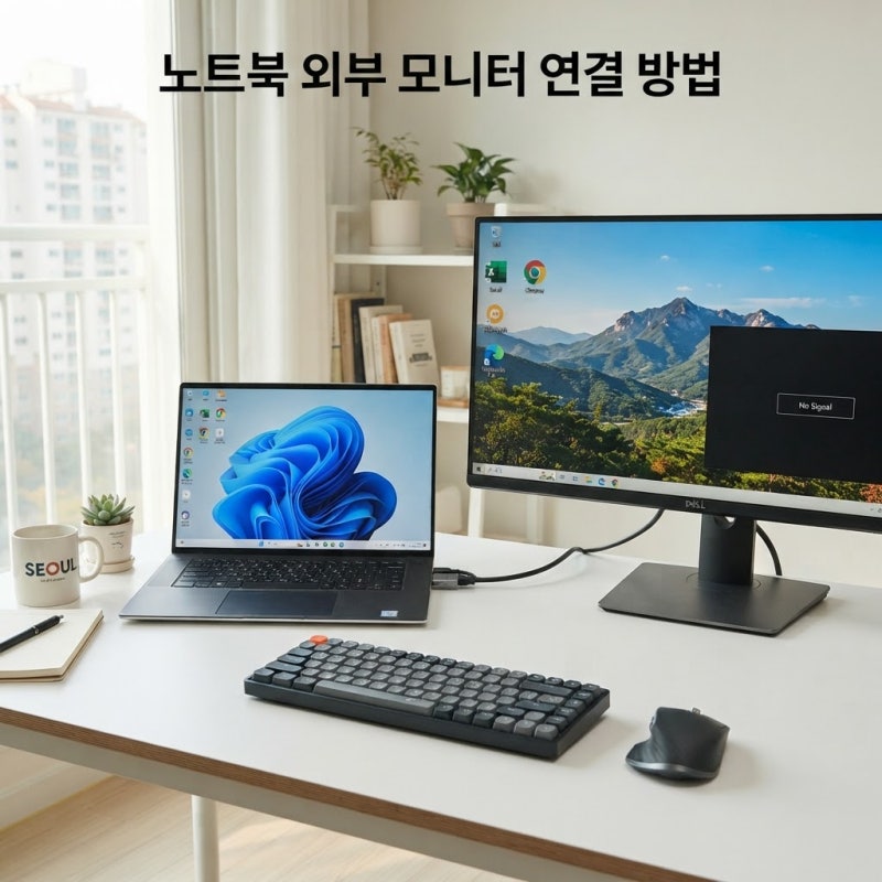 노트북 외부 모니터 연결 방법, HDMI·USB-C와 화면 확장 설정