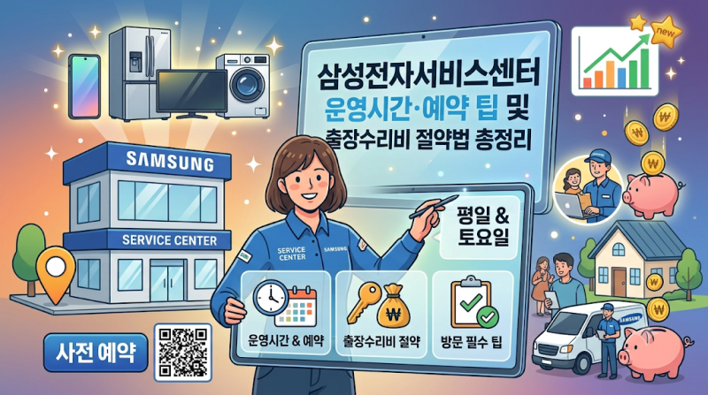 삼성전자서비스센터 영업시간·예약 팁 및 출장수리비 절약법 총정리