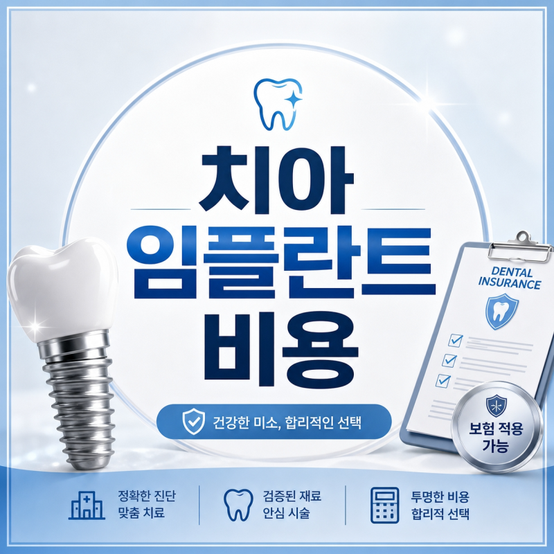 치아 임플란트 비용과 보험 적용 기준, 구조까지 한눈에 정리