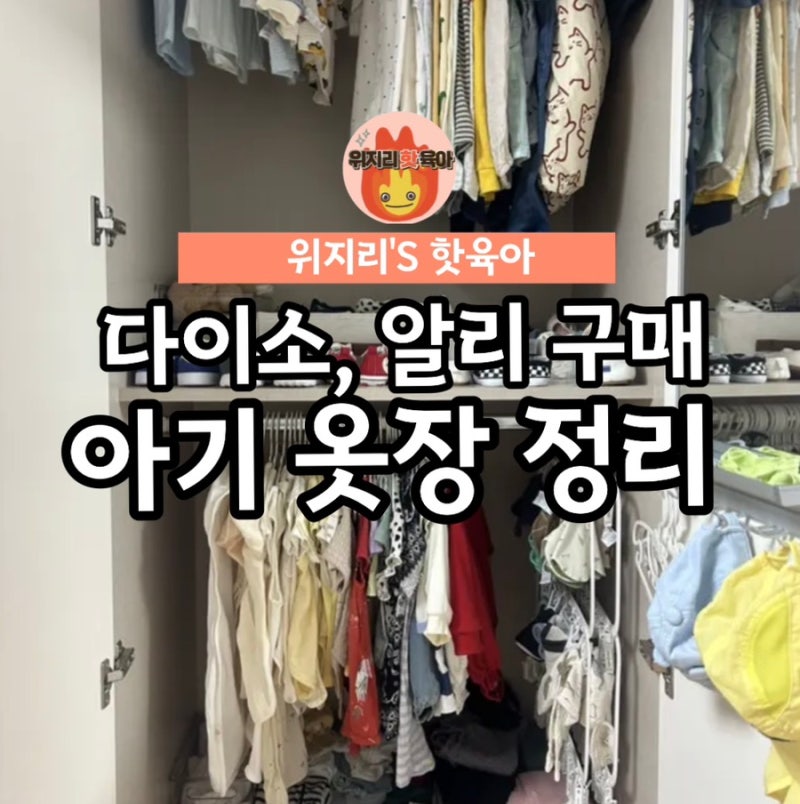 아기옷장정리 다이소 알리 아기옷걸이 수납장