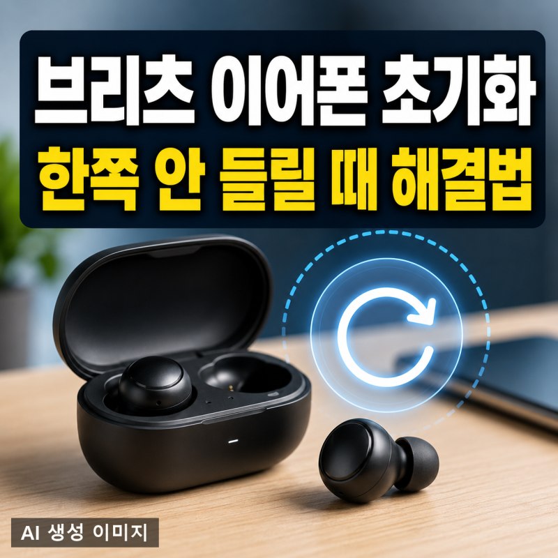 브리츠 블루투스 이어폰 초기화 방법, 한쪽 안 들릴 때 '10초'만 기억하세요