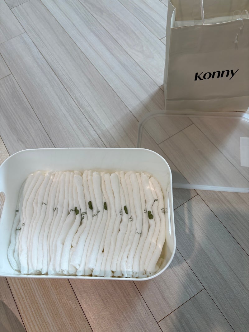 신생아 손수건 빨래 (세탁공장 풀가동..) 본격 출산 준비