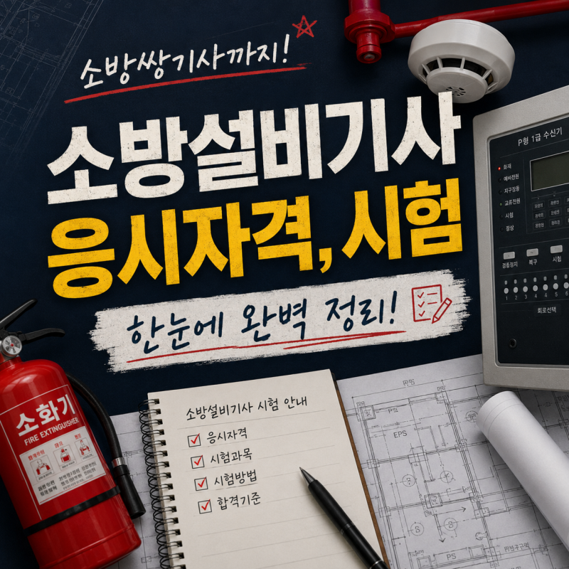 소방설비기사 자격요건, 필기 난이도와 시험일정까지 알아보세요