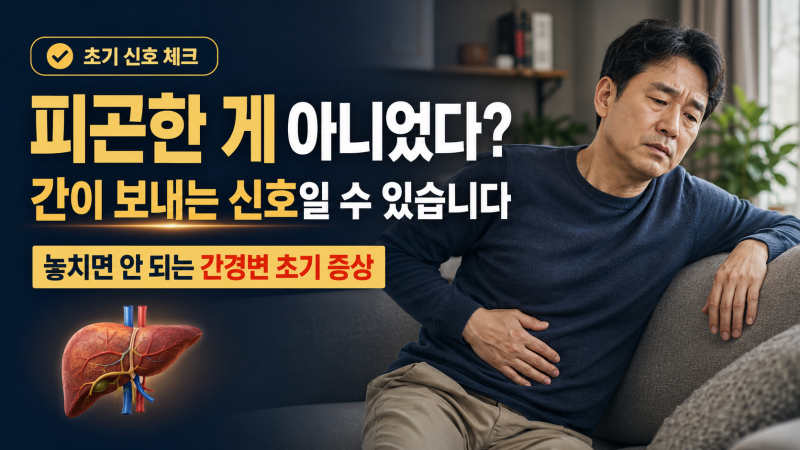 피곤한 게 아니라 간이 보내는 신호였다고요? 간경화 초기증상 놓치지 마세요