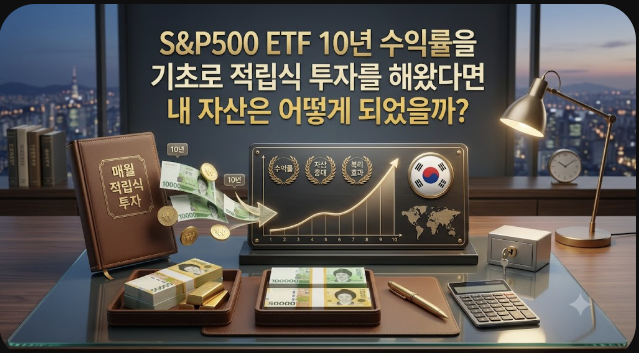 S&P500 ETF 10년 수익률을 기초로 적립식 투자를 해왔다면 내 자산은 어떻게 되었을까?