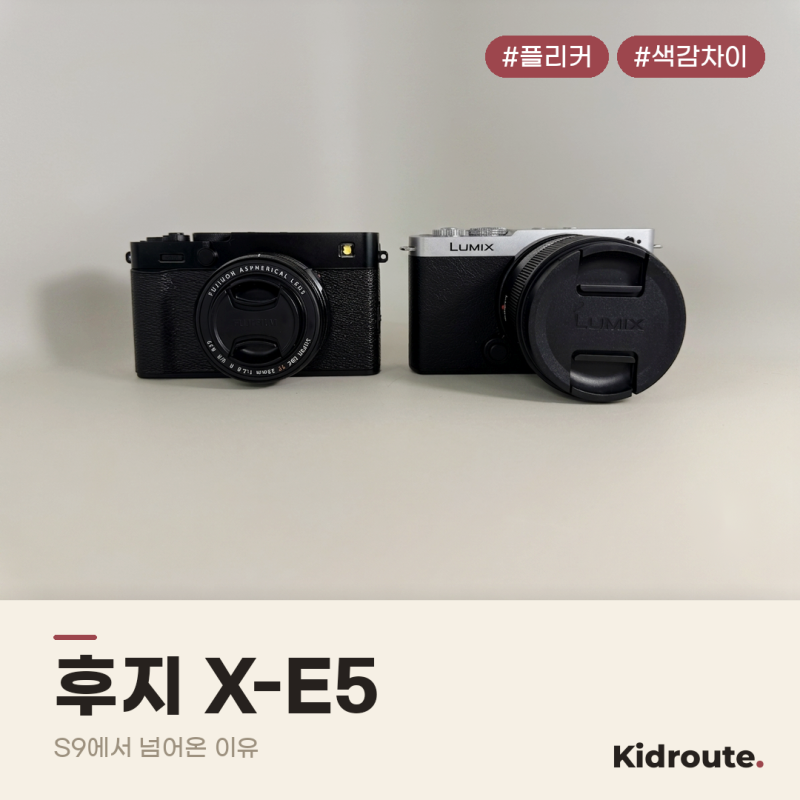 루믹스 S9에서 후지 X-E5로 온 이유, 플리커와 색감 차이