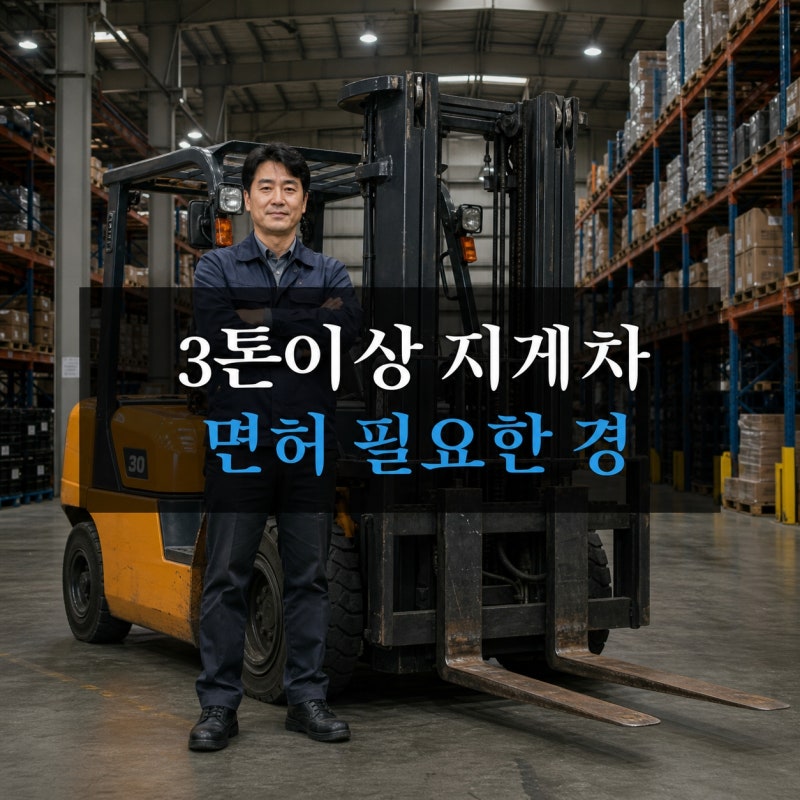 3톤 이상 지게차, 건설기계조종사면허가 필요한 경우와 취득 방법