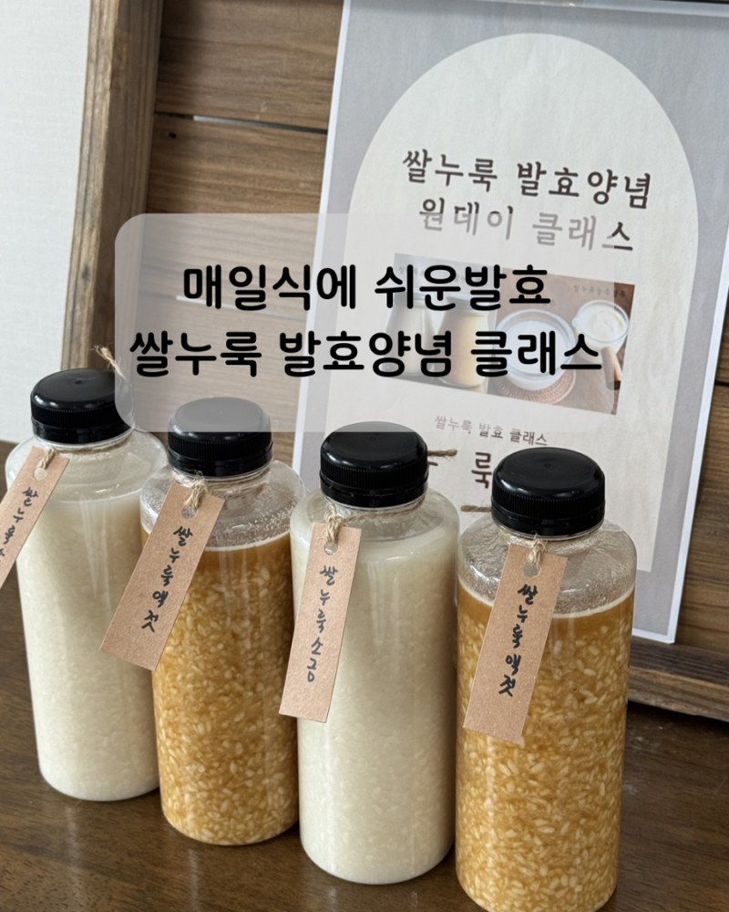 쌀누룩요거트 누룩소금 누룩젓갈 만들기 6월 진행되었던 발효양념 수업~