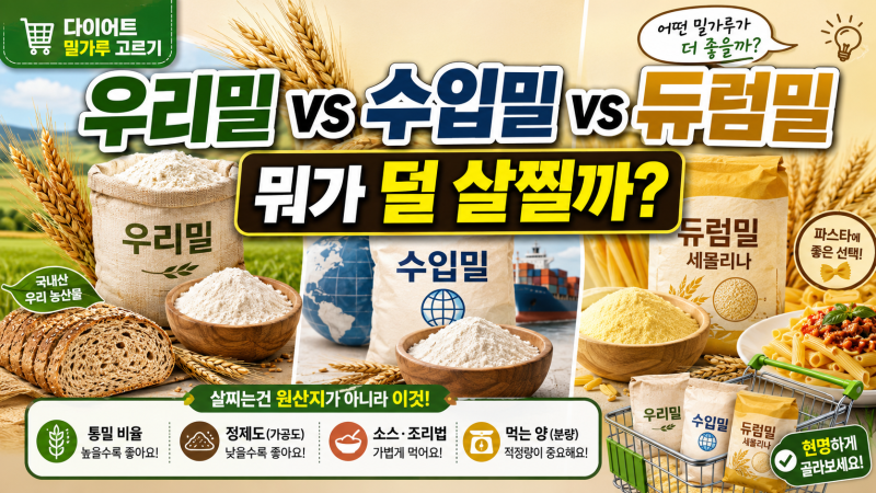 우리밀·수입밀·듀럼밀 차이와 다이어트 영향 총정리