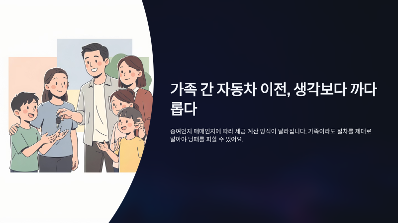자동차 명의이전 방법, 가족 간 거래도 세금 낼까