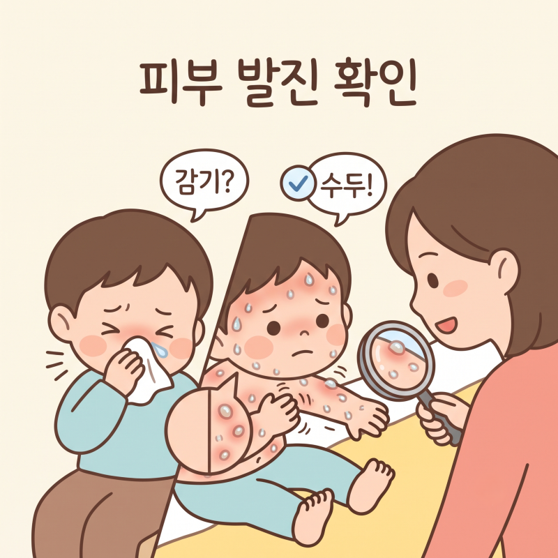 수두초기증상 뭐가 다를까요? 수두증상 · 수두전염