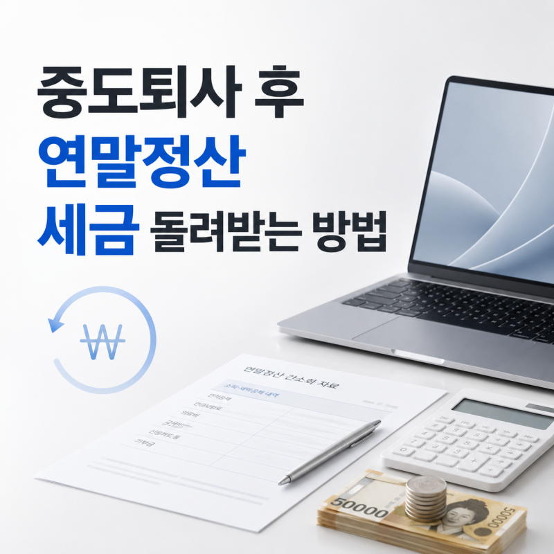 중도퇴사 후 연말정산 환급 누락, 홈택스에서 세금 돌려받는 방법