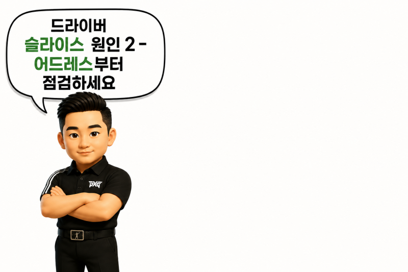 드라이버 슬라이스 원인 2 – 어드레스부터 점검하세요