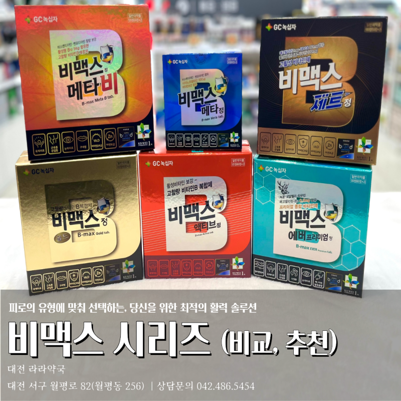 대전 비맥스 종류 제품별 완벽 비교! (제트정/메타정/메타비/액티브/골드정/에버프리미엄)