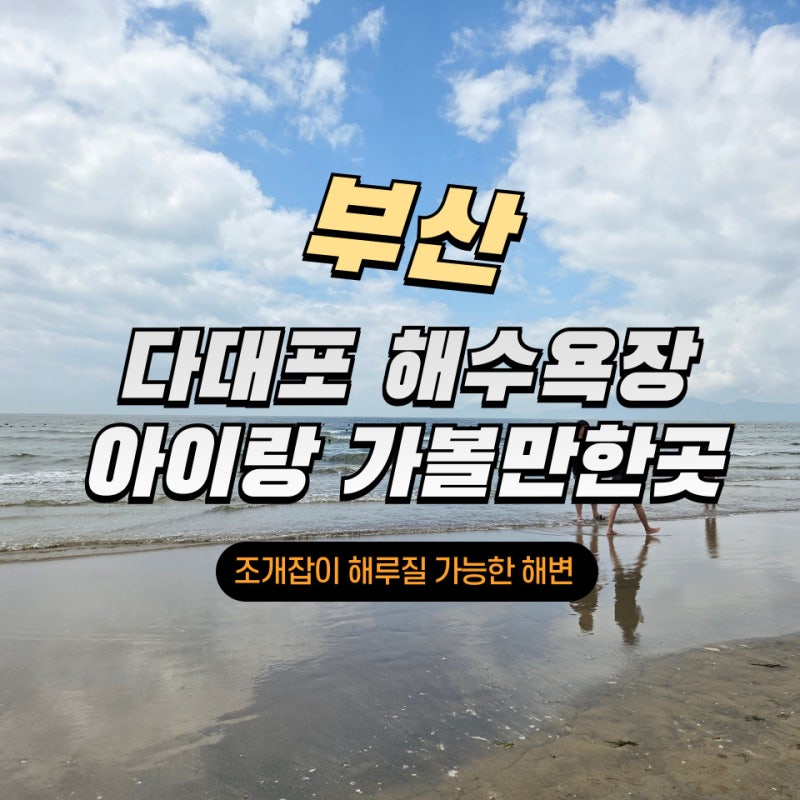 26년) 부산 다대포해수욕장 파라솔 샤워장 주차장 편의시설 개장 정보