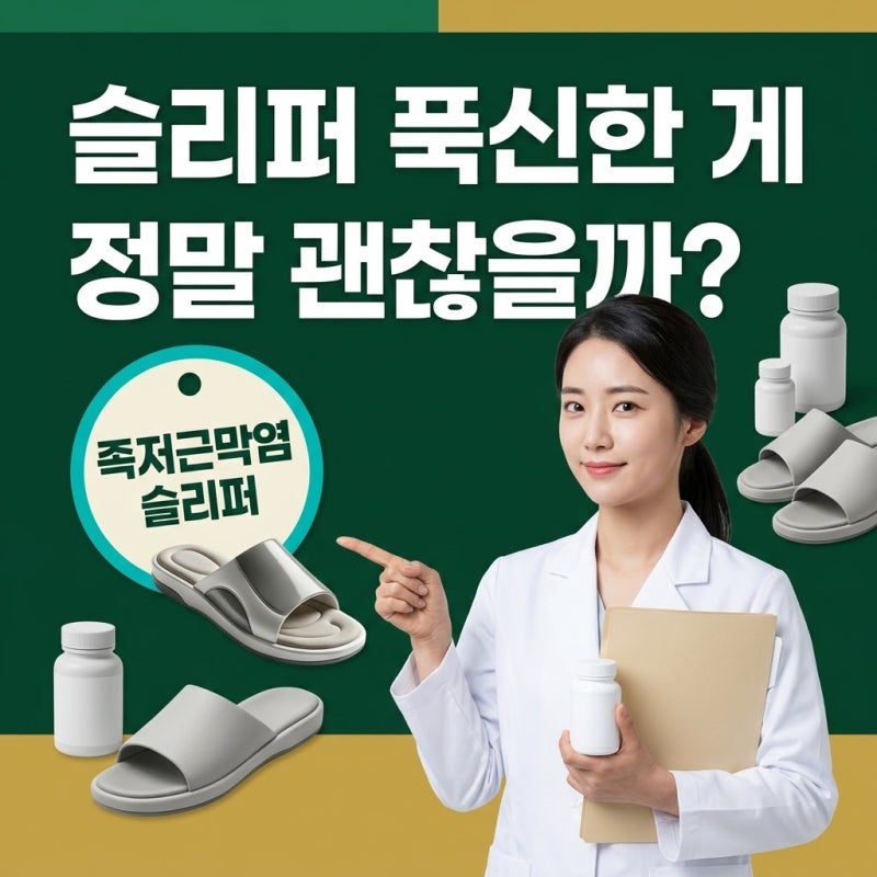 족저근막염슬리퍼, 푹신할수록 좋을까? 내 발에 맞는 선택 기준