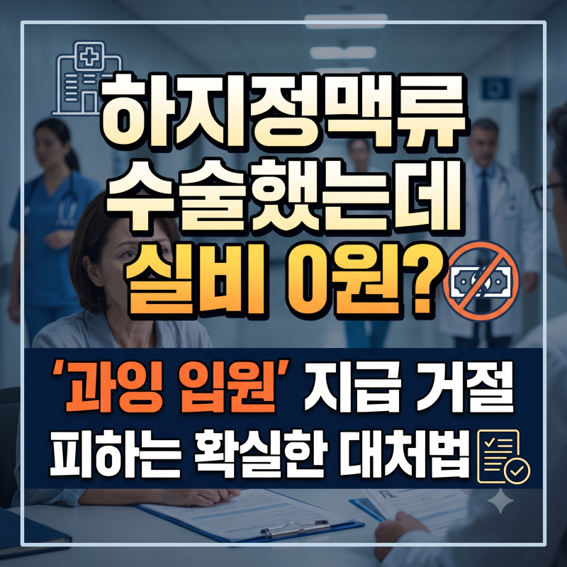 하지정맥류 수술했는데 실비 0원? '과잉 입원' 지급 거절 피하는 확실한 대처법